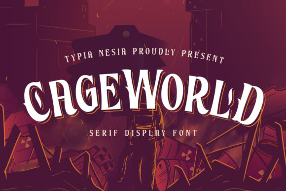 Cageworld: A Vintage Display Font for Creative Crafters