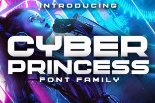 Cyber Princess: The Future of Digital Branding with a Futuristic Typeface