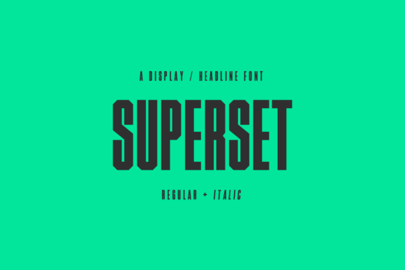 Superset: A Versatile Display Font for Creative Crafters