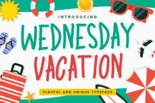 Wednesday Vacation: A Playful Display Font for Creative Branding